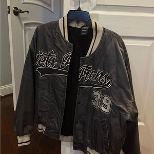 Iets Frans grey bomber jacket